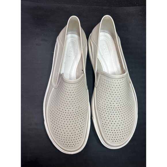 Womens Size 10 Crocs LiteRide Slip-On Shoes Grey Perforated Comfort Lightweight - Picture 3 of 8